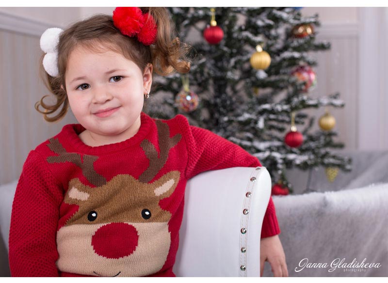 Семейная и детская Новогодняя фотосъемка в студии